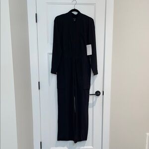 Athleta Brooklyn Long Sleeve Jumpsuit  NEW WITH TAGS Size 8 BLACK